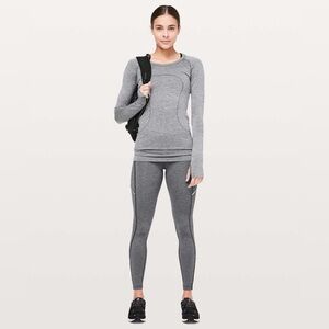 Lululemon Athletica Charcoal Leggings with Black Accents